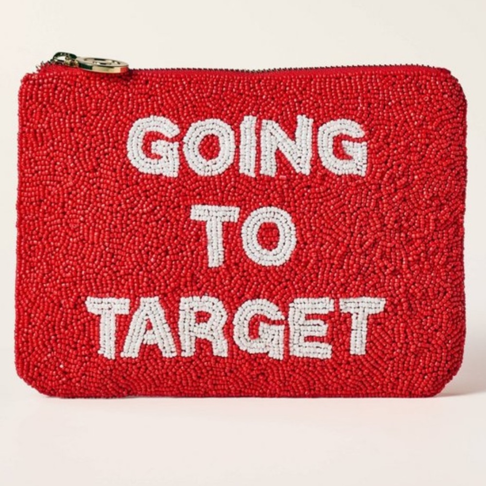 Kate Spade New York X Target Red Beaded “going to target” Pouch